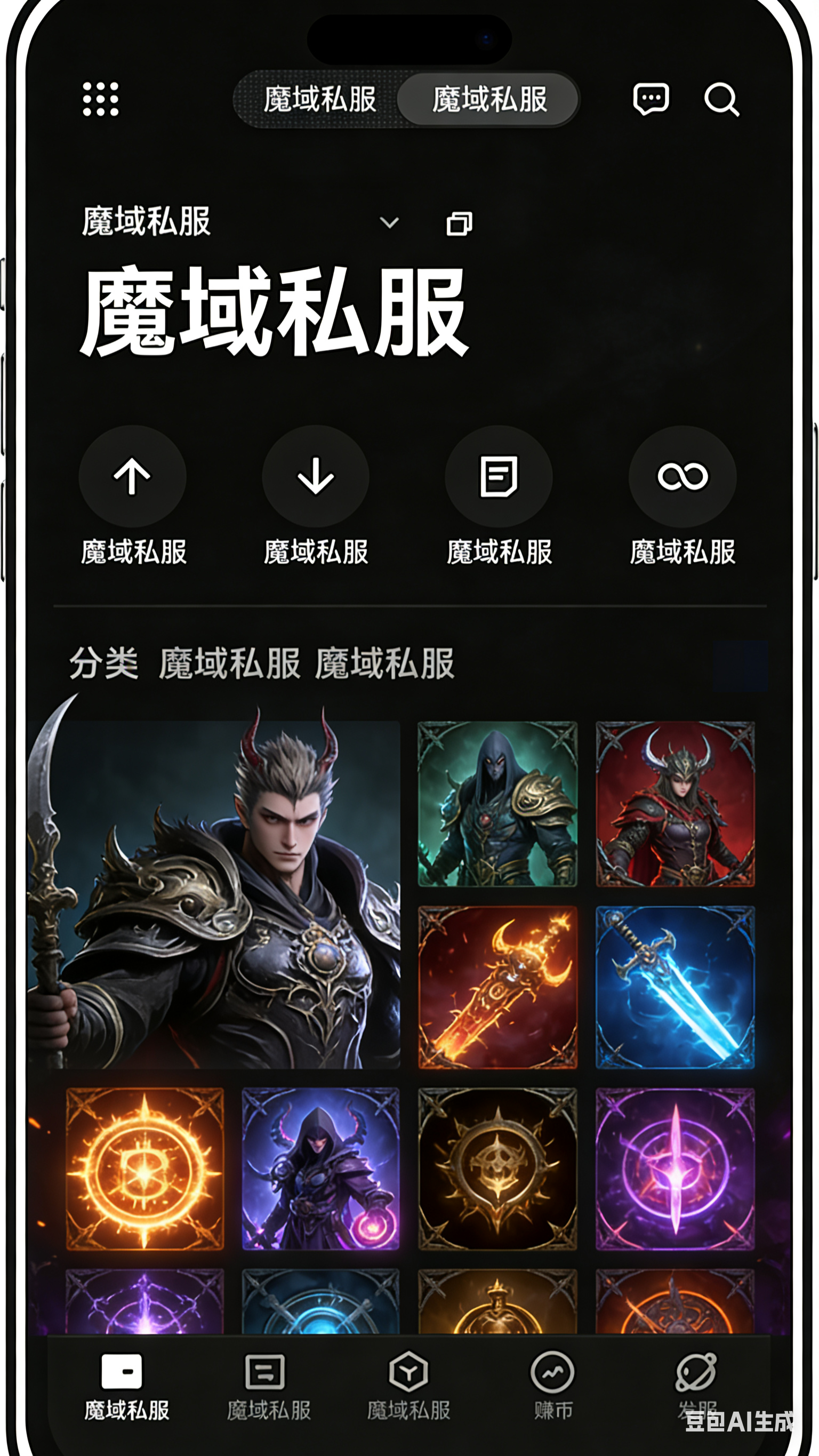 魔域团战游戏界面